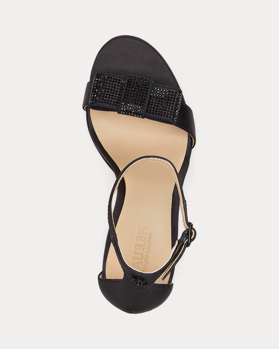 Ralph Lauren Allie Bow-Trim Satin Sandal