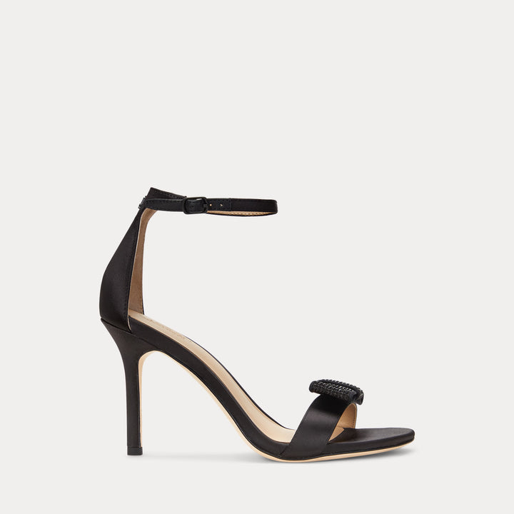 Ralph Lauren Allie Bow-Trim Satin Sandal