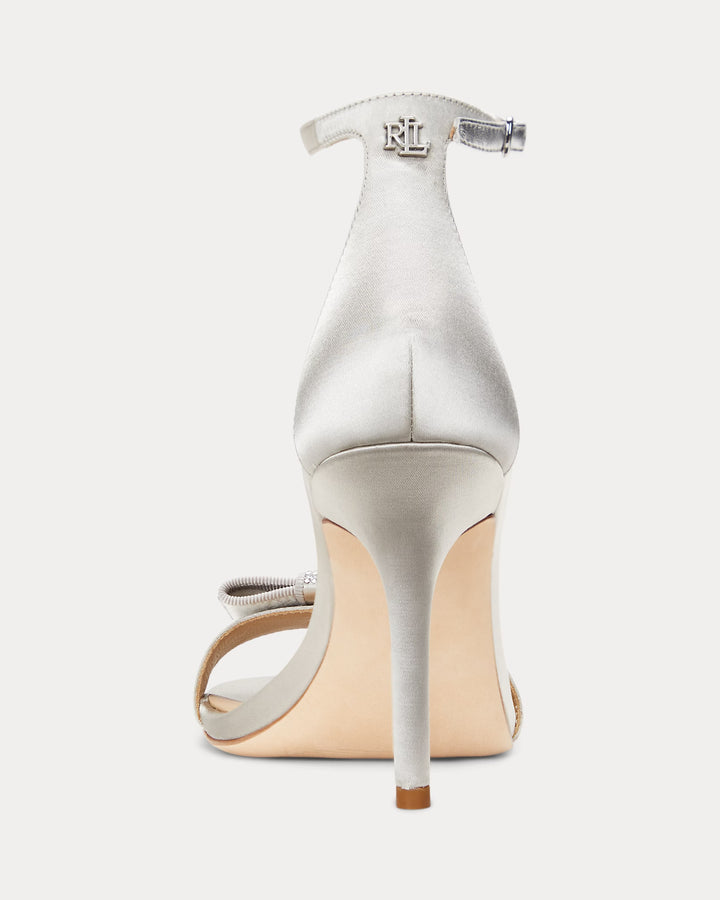 Ralph Lauren Allie Bow-Trim Satin Sandal