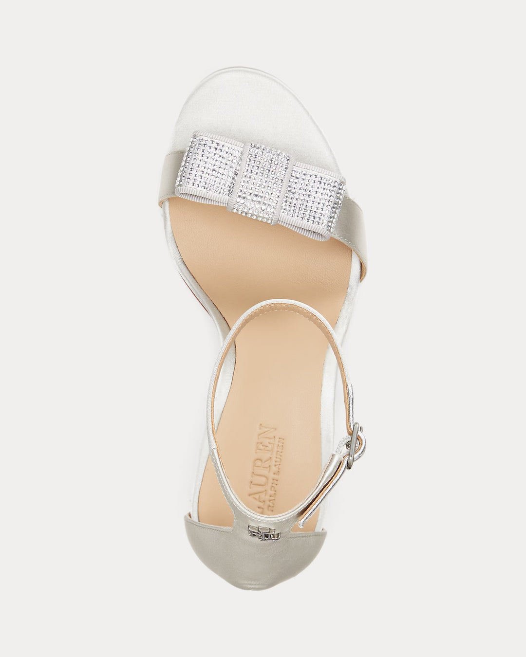 Ralph Lauren Allie Bow-Trim Satin Sandal