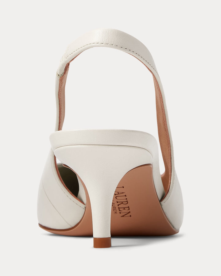 Ralph Lauren Lolah Burnished Leather Slingback Pump