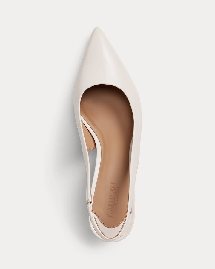 Ralph Lauren Lolah Burnished Leather Slingback Pump