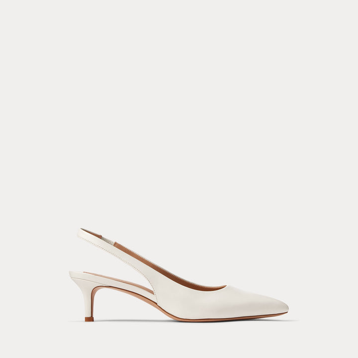 Ralph Lauren Lolah Burnished Leather Slingback Pump