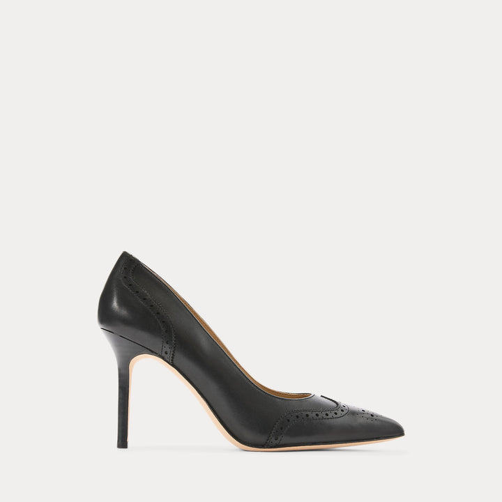 Ralph Lauren Lynden Burnished Leather Pump