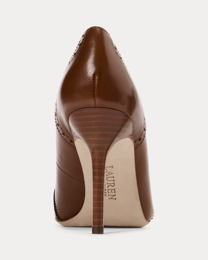Ralph Lauren Lynden Burnished Leather Pump
