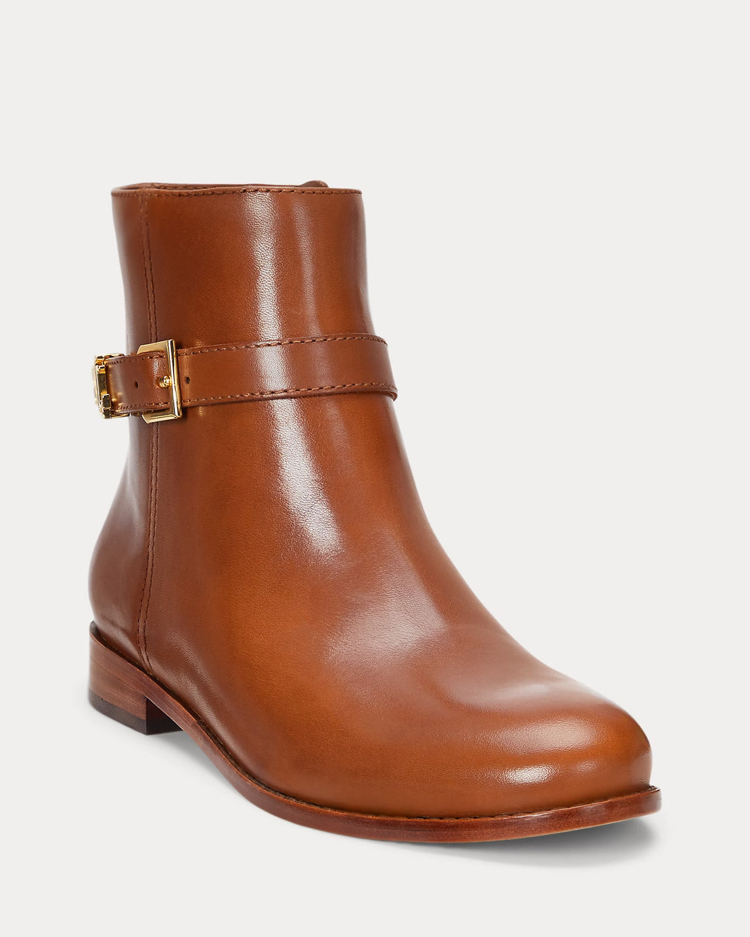 Ralph Lauren Brooke Burnished Leather Bootie