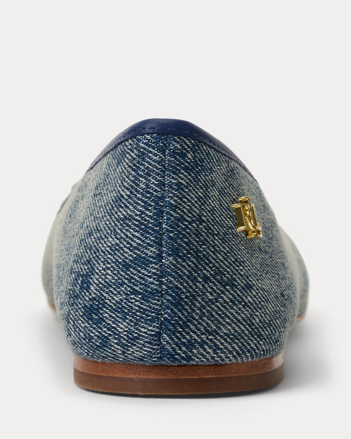 Ralph Lauren Jayna Washed Denim Flat