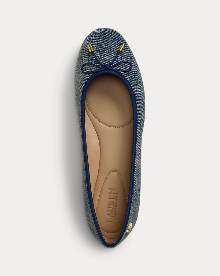 Ralph Lauren Jayna Washed Denim Flat