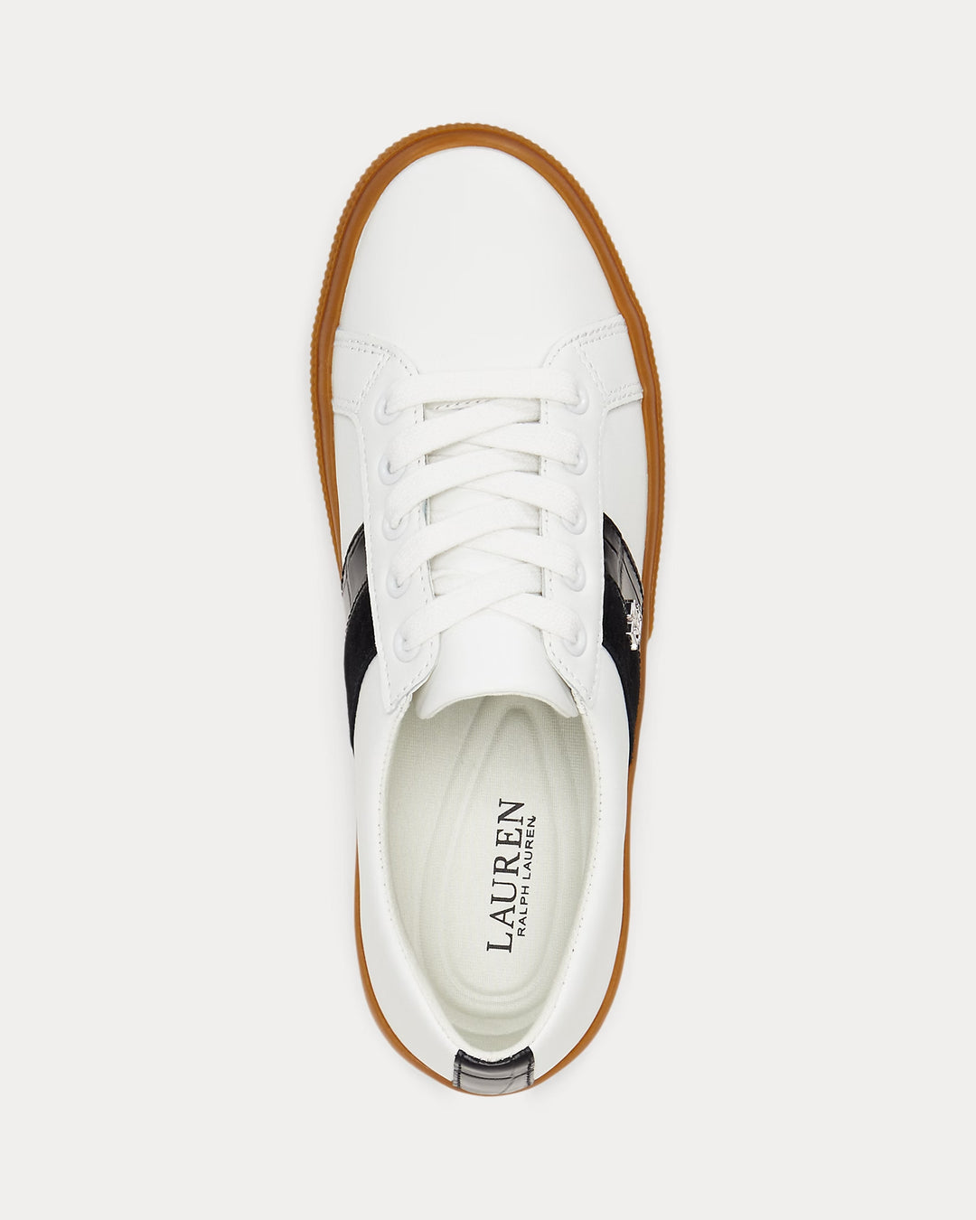 Ralph Lauren Janson II Suede-Trim Leather Sneaker