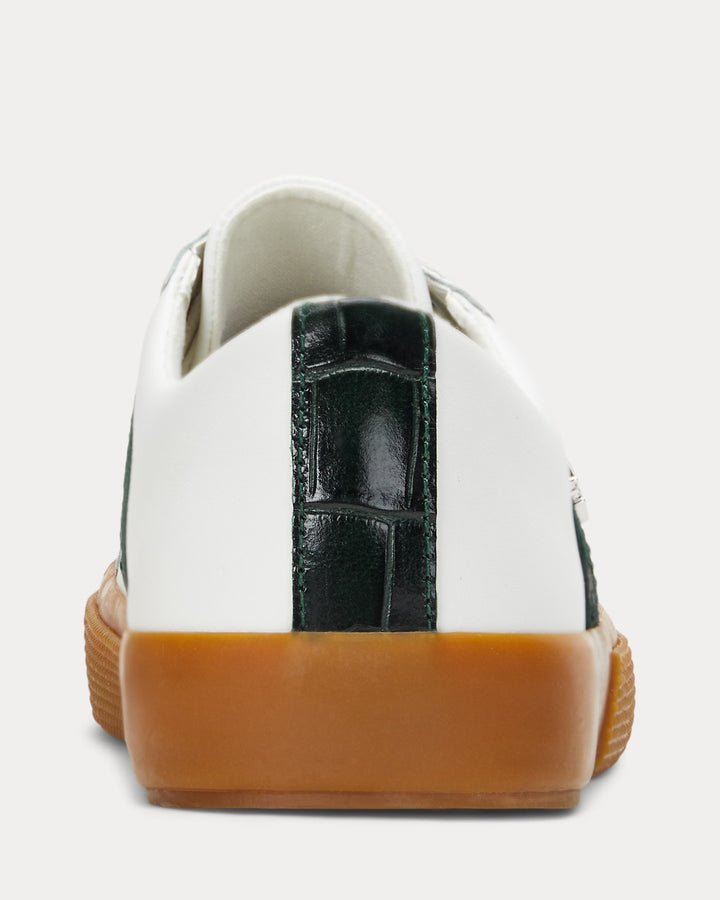 Ralph Lauren Janson II Suede-Trim Leather Sneaker