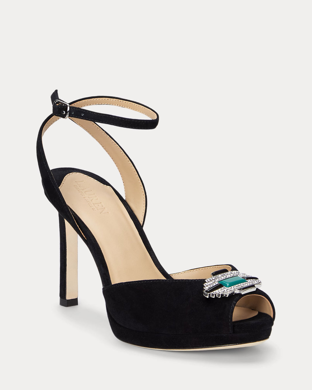 Ralph Lauren Kyla Embellished Suede Sandal