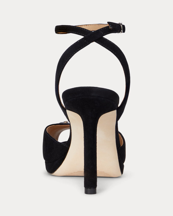 Ralph Lauren Kyla Embellished Suede Sandal