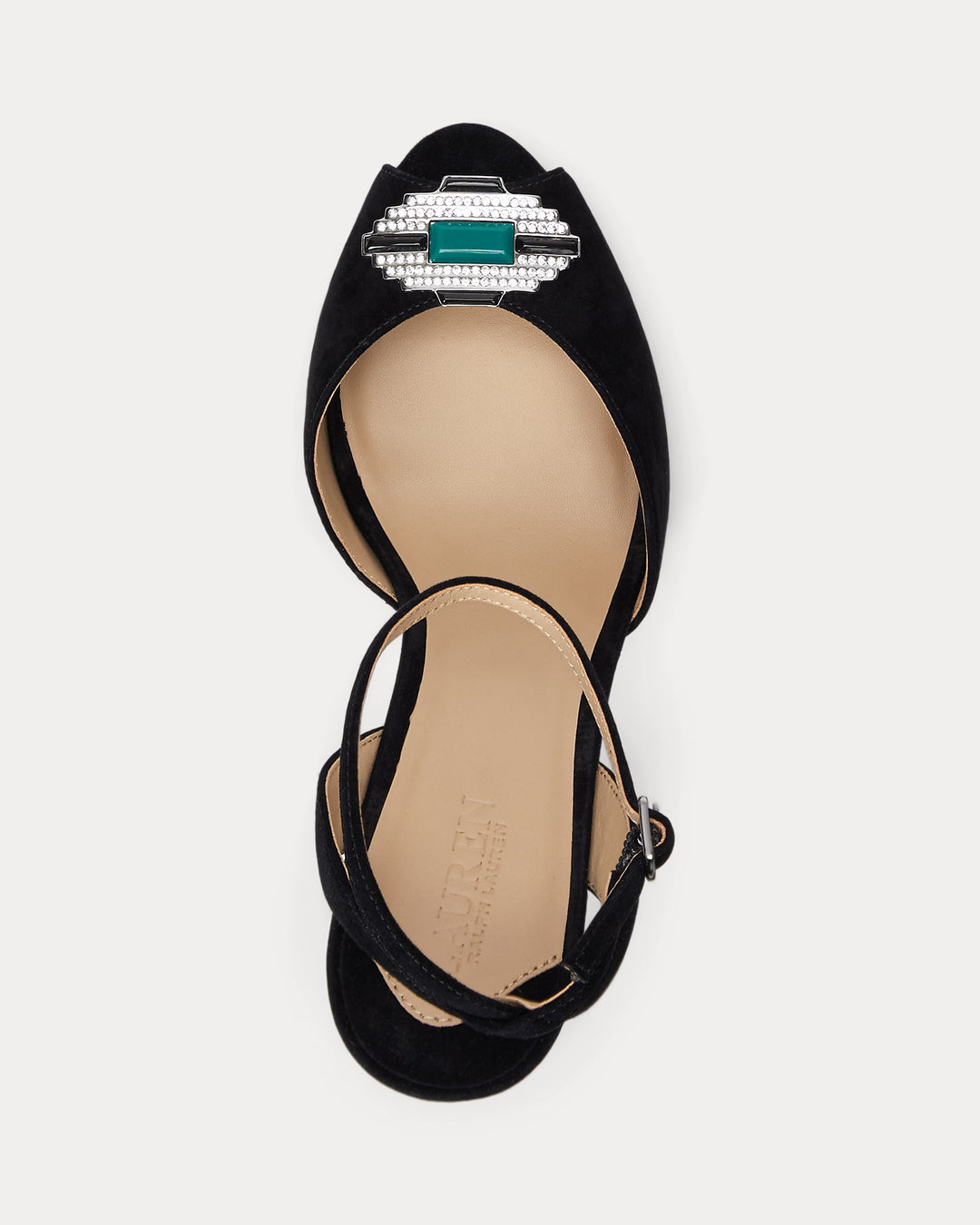 Ralph Lauren Kyla Embellished Suede Sandal