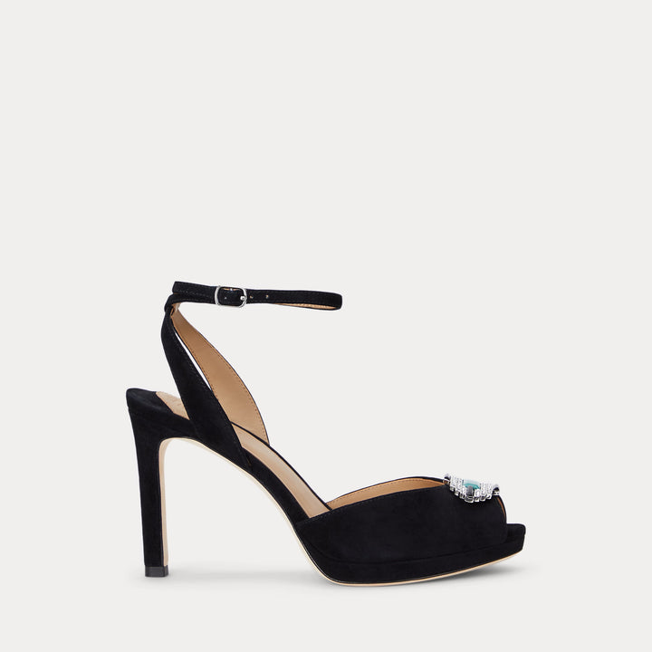 Ralph Lauren Kyla Embellished Suede Sandal