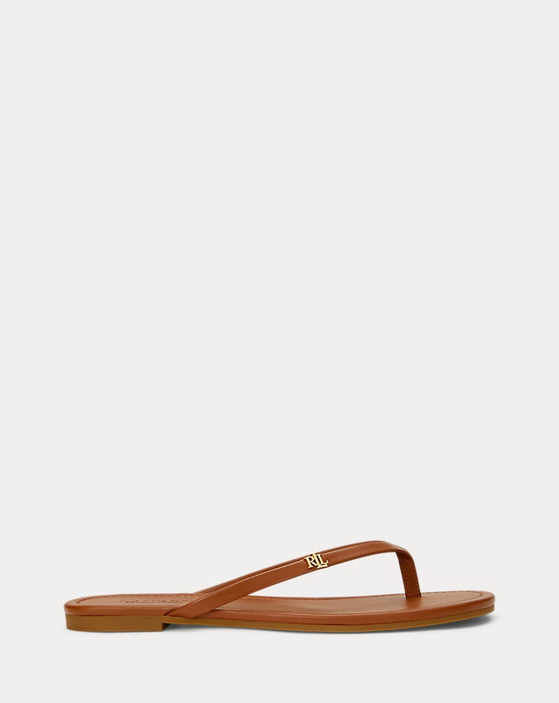 Ralph Lauren Raquel Leather Flip-Flop