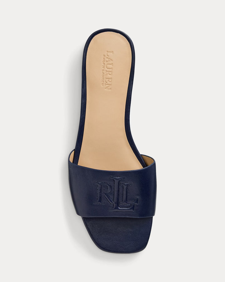 Ralph Lauren Everley Nappa Leather Slide Sandal