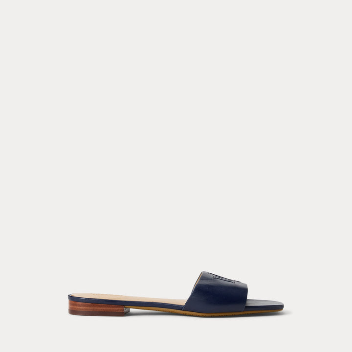 Ralph Lauren Everley Nappa Leather Slide Sandal