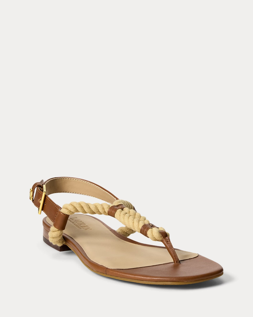 Ralph Lauren Everley Calfskin & Rope Sandal