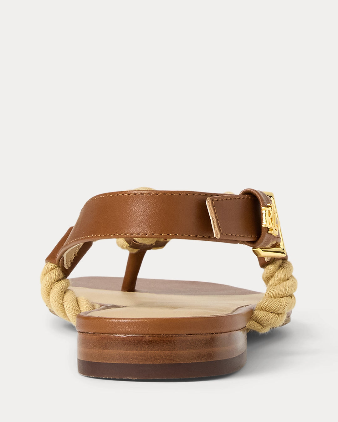 Ralph Lauren Everley Calfskin & Rope Sandal