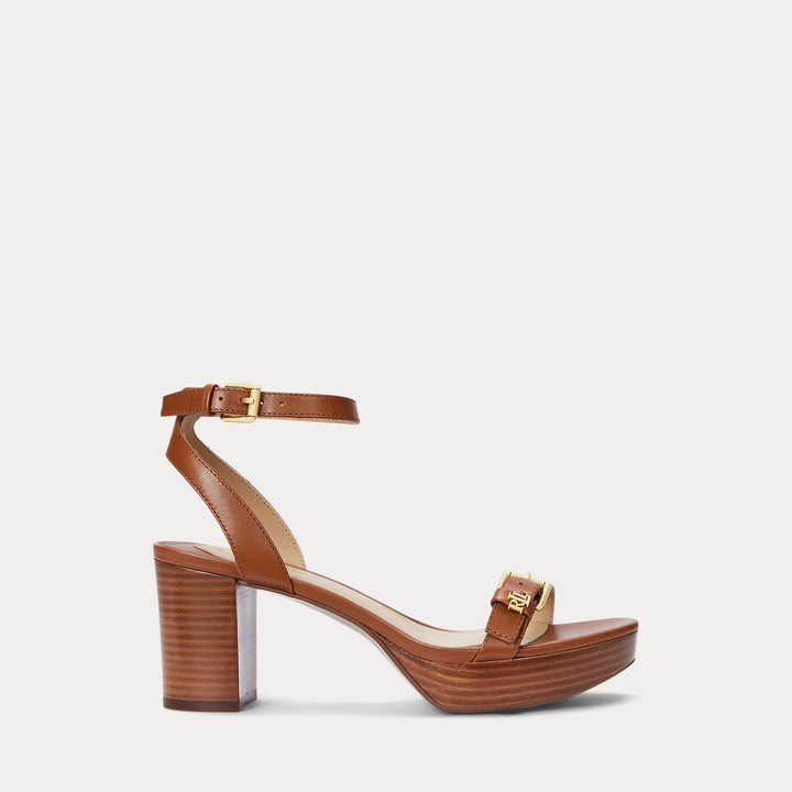 Ralph Lauren Melissah Calfskin Platform Sandal