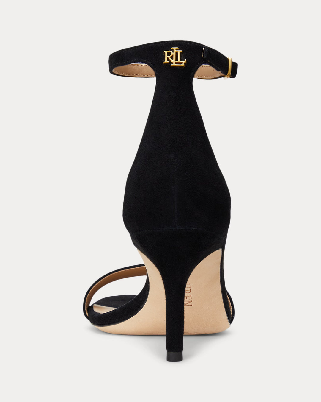 Ralph Lauren Allie Mid-Heel Suede Sandal