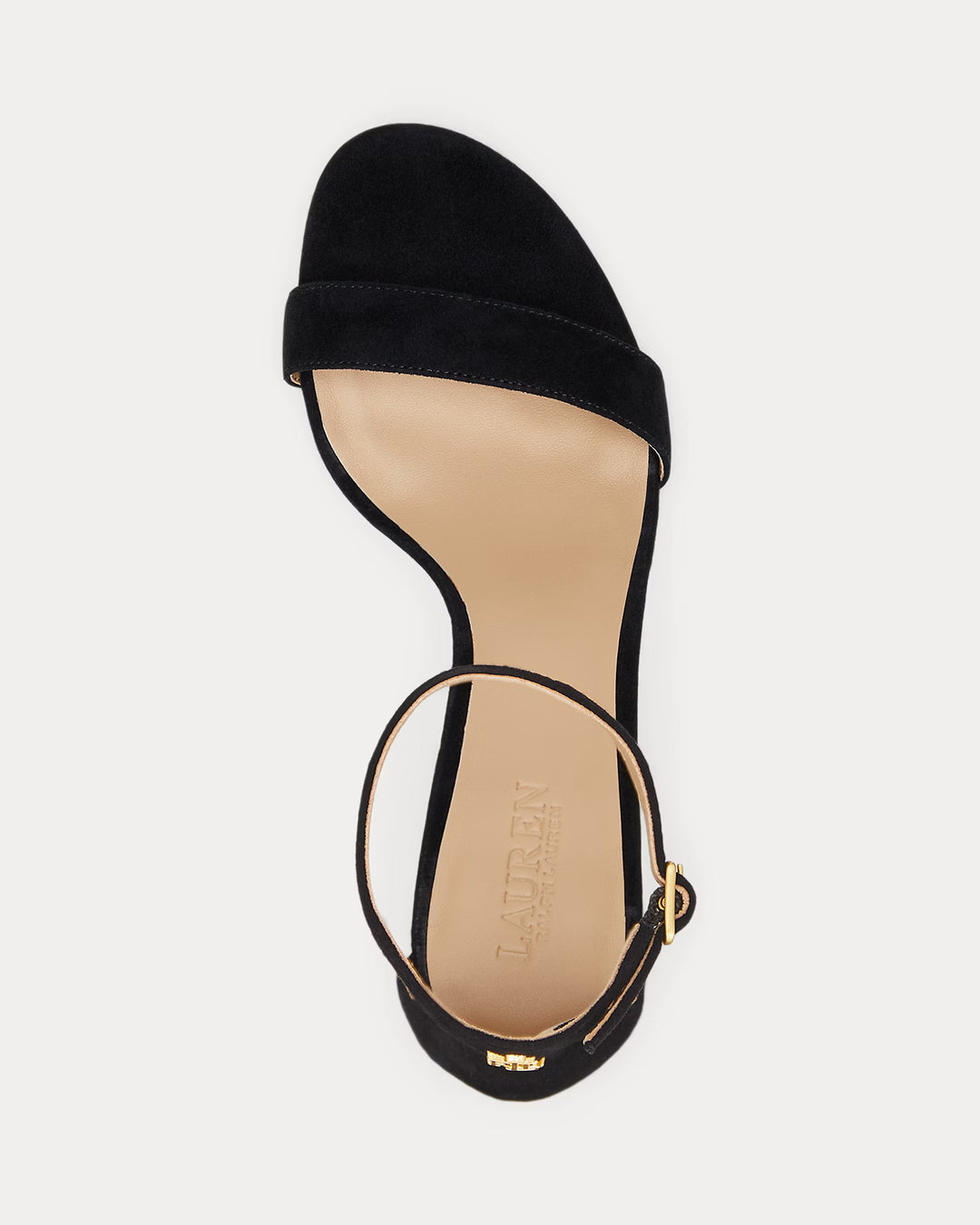 Ralph Lauren Allie Mid-Heel Suede Sandal