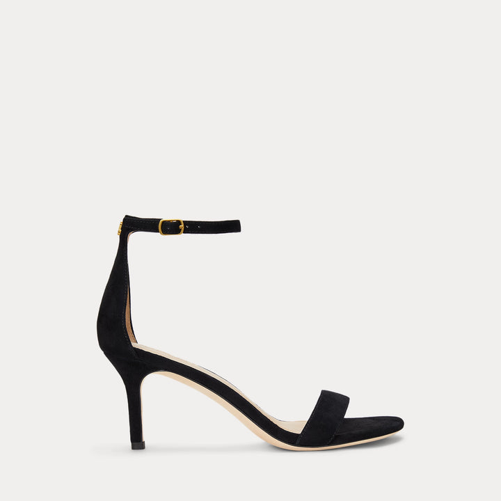 Ralph Lauren Allie Mid-Heel Suede Sandal