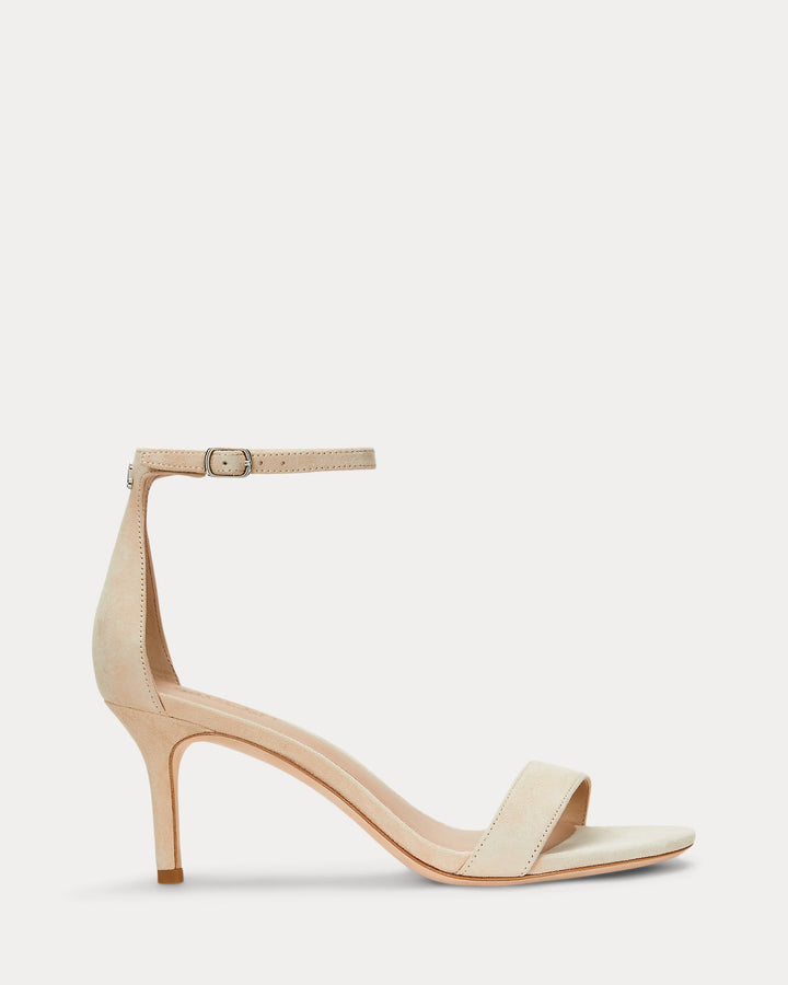 Ralph Lauren Allie Mid-Heel Suede Sandal