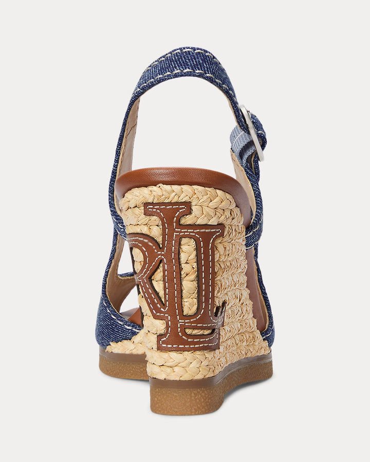 Ralph Lauren Roni Washed Denim Sandal