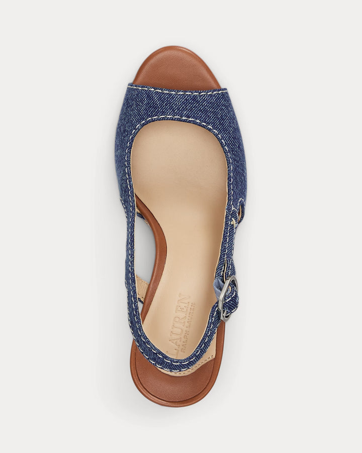Ralph Lauren Roni Washed Denim Sandal