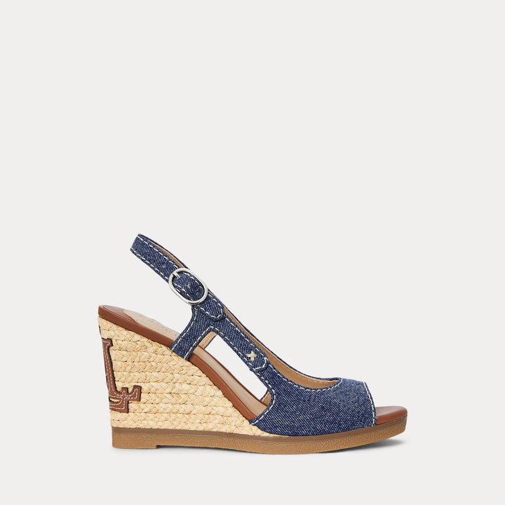 Ralph Lauren Roni Washed Denim Sandal