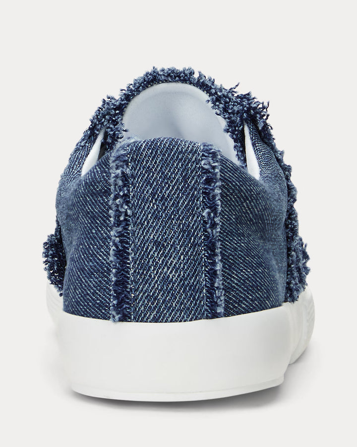 Ralph Lauren Janson Frayed Denim Sneaker