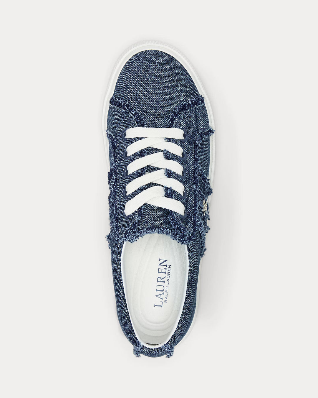 Ralph Lauren Janson Frayed Denim Sneaker