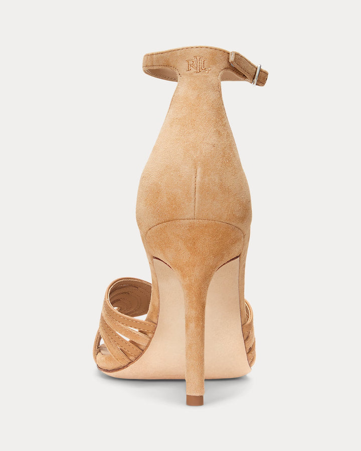 Ralph Lauren Allie Suede & Leather Multistrap Sandal