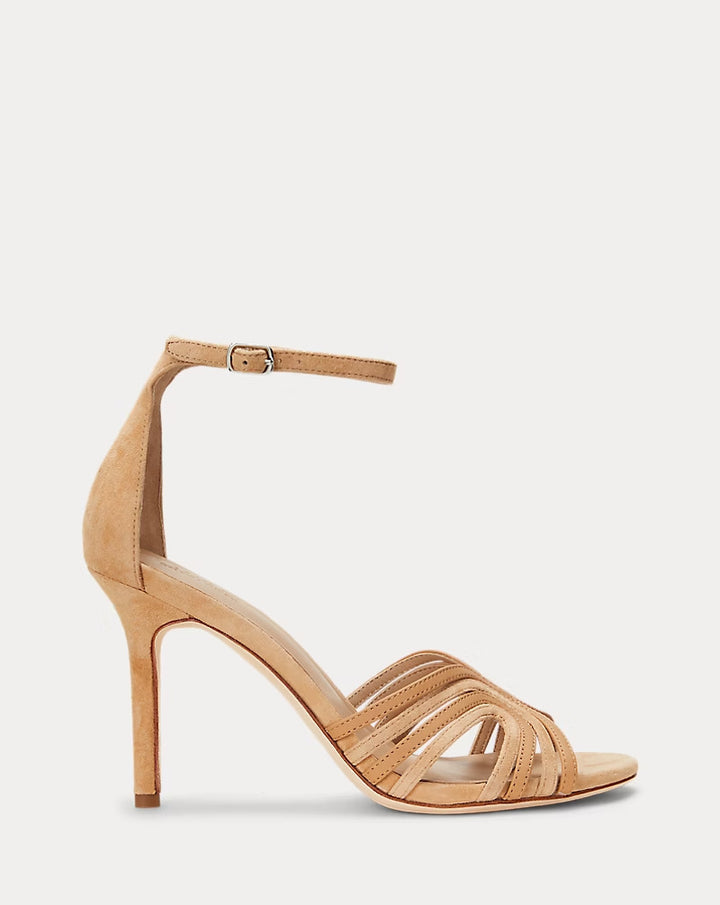 Ralph Lauren Allie Suede & Leather Multistrap Sandal