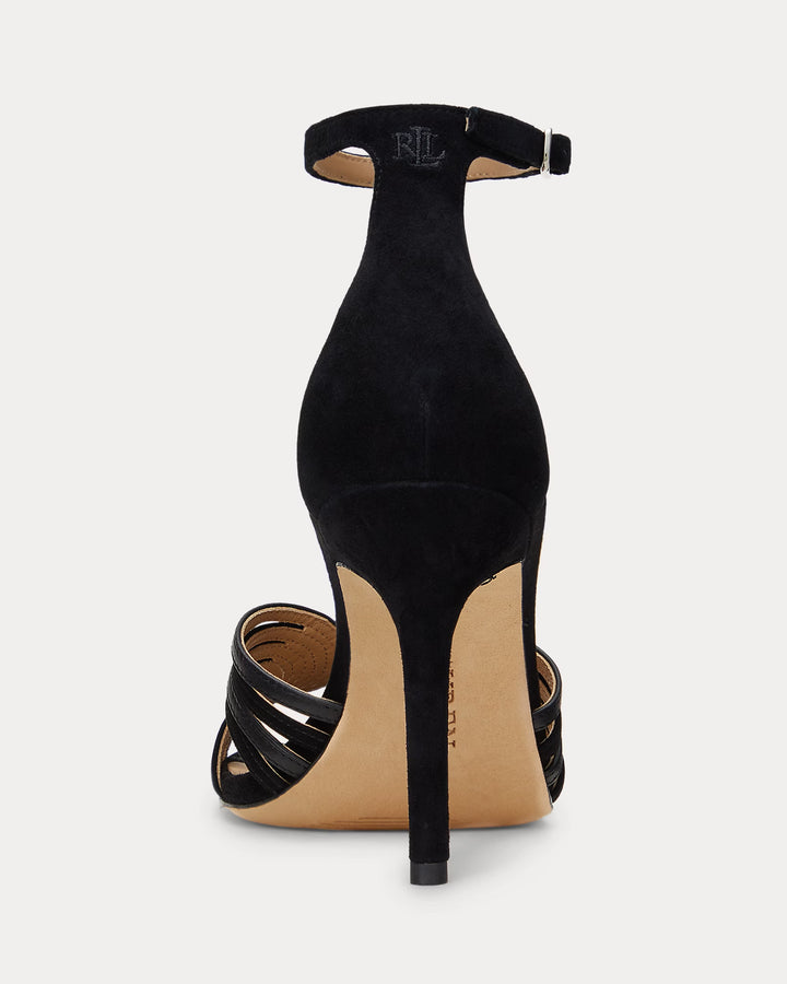 Ralph Lauren Allie Suede & Leather Multistrap Sandal