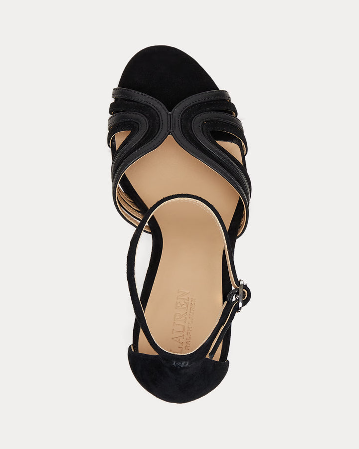 Ralph Lauren Allie Suede & Leather Multistrap Sandal