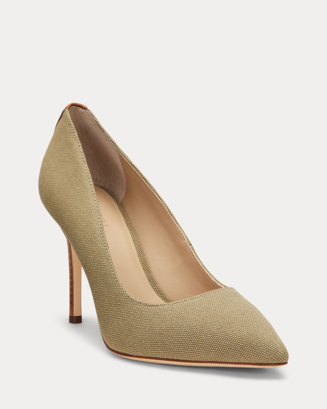 Ralph Lauren Lindella II Leather-Trim Canvas Pump