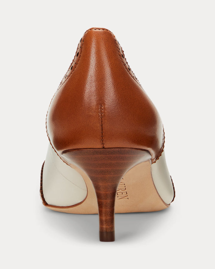 Ralph Lauren Adrienne Leather Wingtip Pump