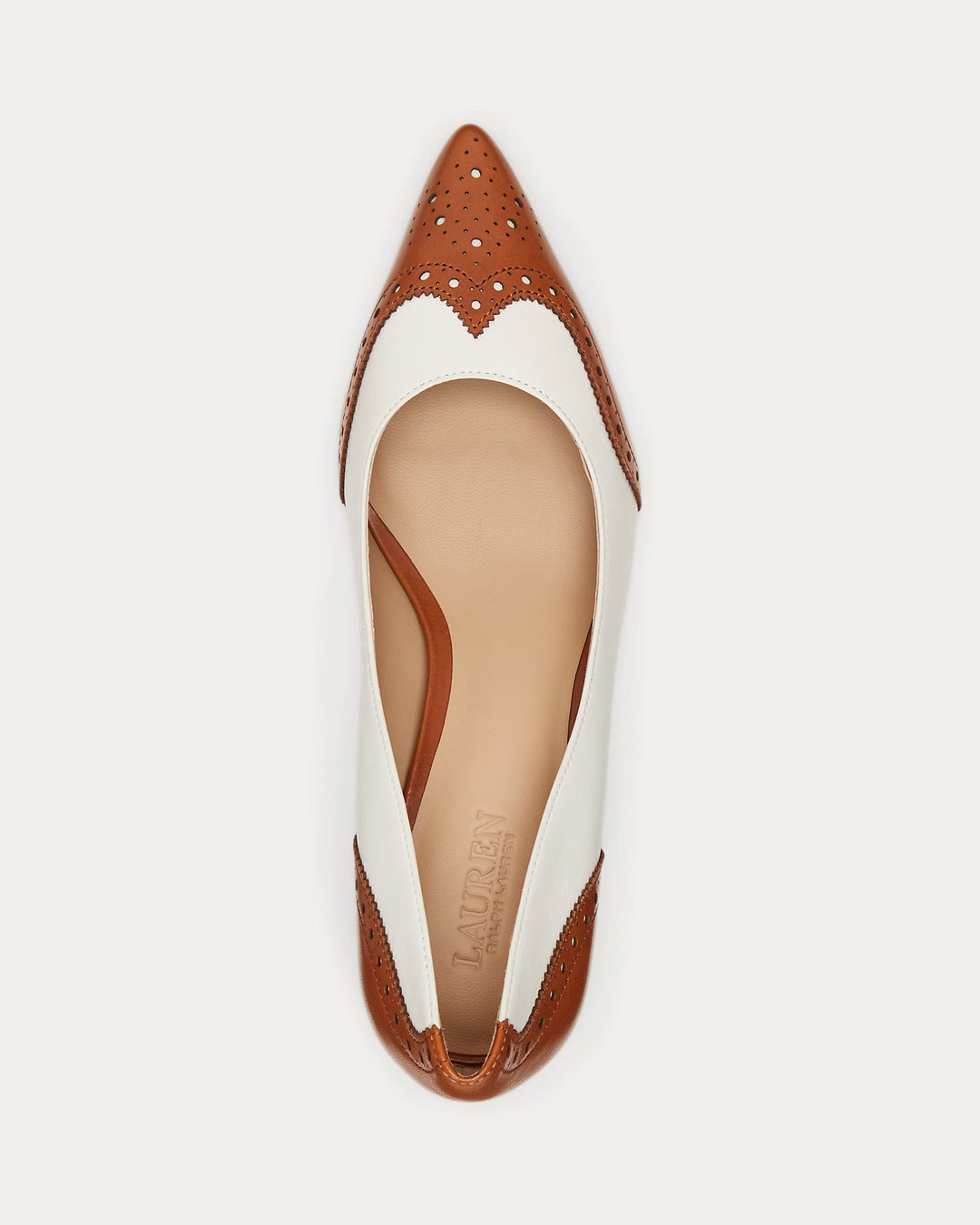 Ralph Lauren Adrienne Leather Wingtip Pump