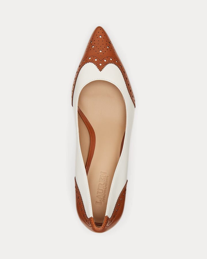 Ralph Lauren Adrienne Leather Wingtip Pump