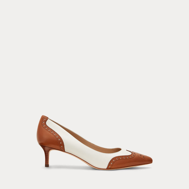 Ralph Lauren Adrienne Leather Wingtip Pump