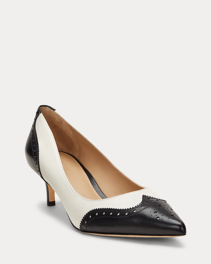 Ralph Lauren Adrienne Leather Wingtip Pump