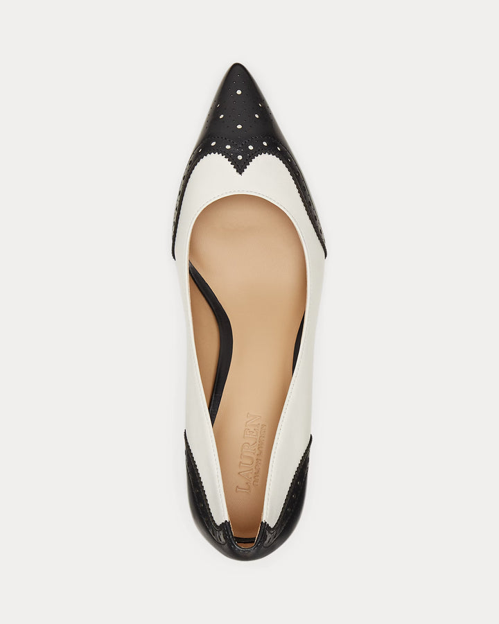 Ralph Lauren Adrienne Leather Wingtip Pump