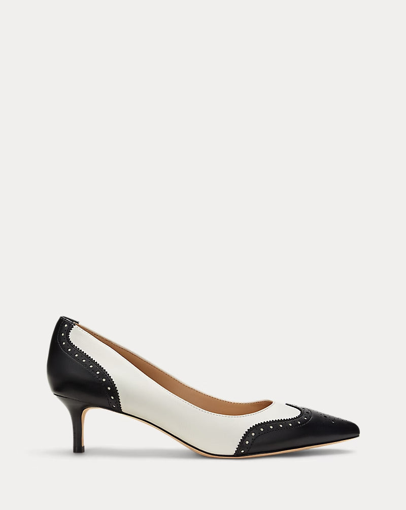 Ralph Lauren Adrienne Leather Wingtip Pump