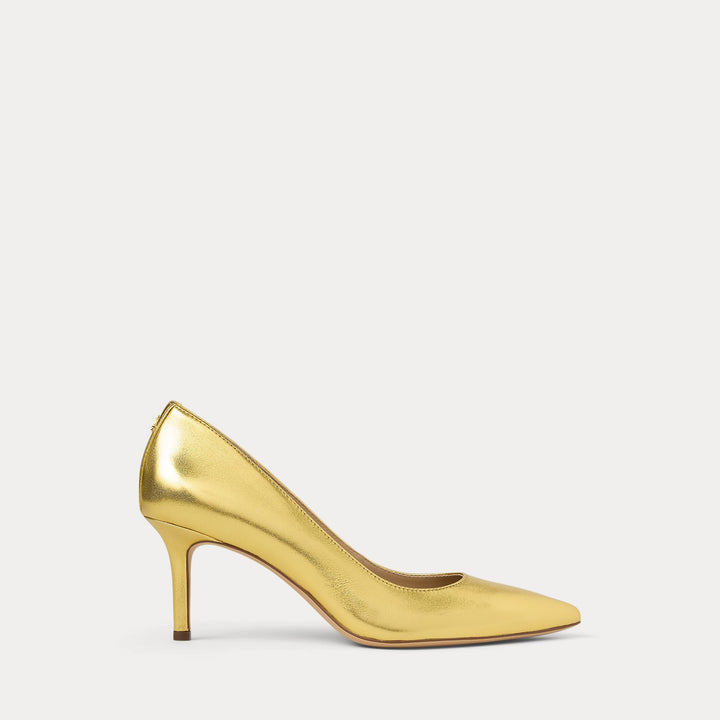 Ralph Lauren Lanette Metallic Nappa Leather Pump