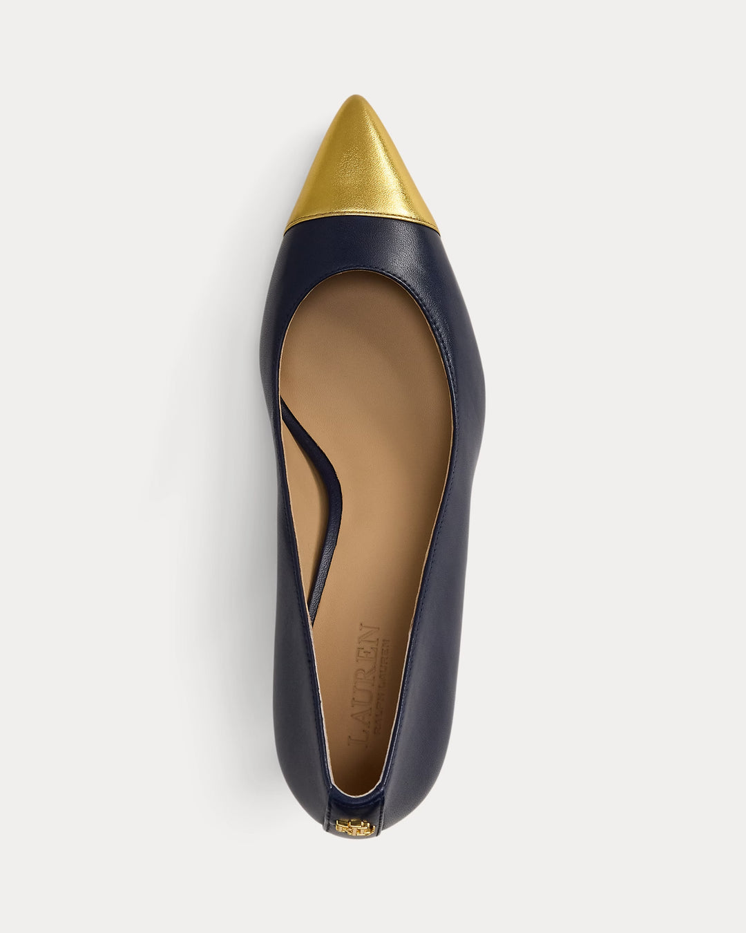 Ralph Lauren Lanette Two-Tone Nappa Leather Pump