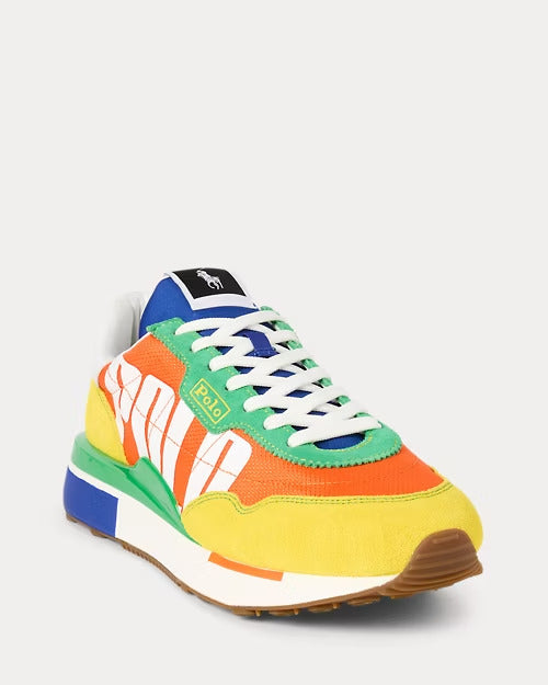 Ralph Lauren Train 89 Logo Suede & Oxford Sneaker