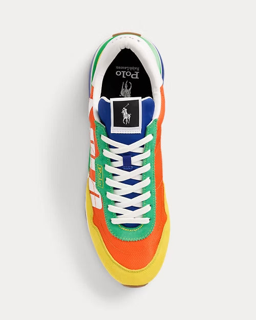 Ralph Lauren Train 89 Logo Suede & Oxford Sneaker