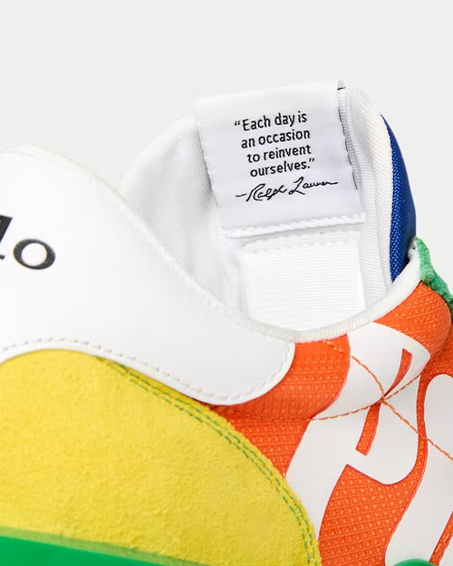 Ralph Lauren Train 89 Logo Suede & Oxford Sneaker